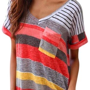 Striped short sleeve tee